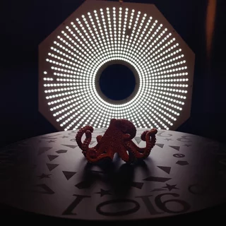 3D-Druck Oktopus Figur LED Hintergrund