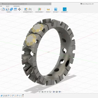 CAD-Konstruktion Ring Zahnradform
