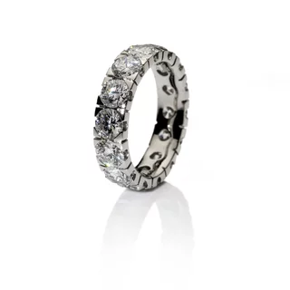 Diamant Ring Weißgold Rundschliff Detailansicht