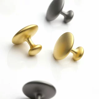 Manschettenknöpfe Gold schwarz Pilzform
