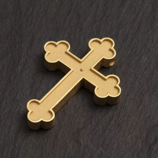 Vergoldetes Kreuz Anhänger Schiefer